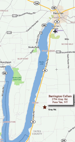 Map - Barrington Cellars